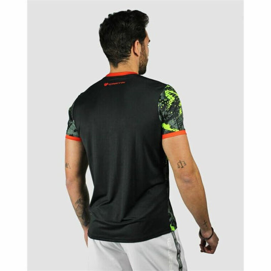 Short-sleeve Sports T-shirt Cartri Castri Cobra Green Padel Black