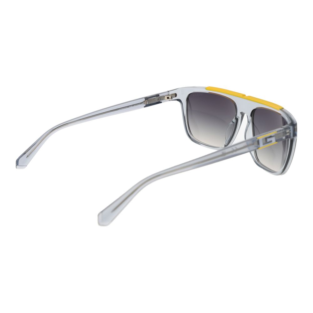 Guess Rectangle Gradient Dark-Tint Stainless Steel Sunglasses - Grey