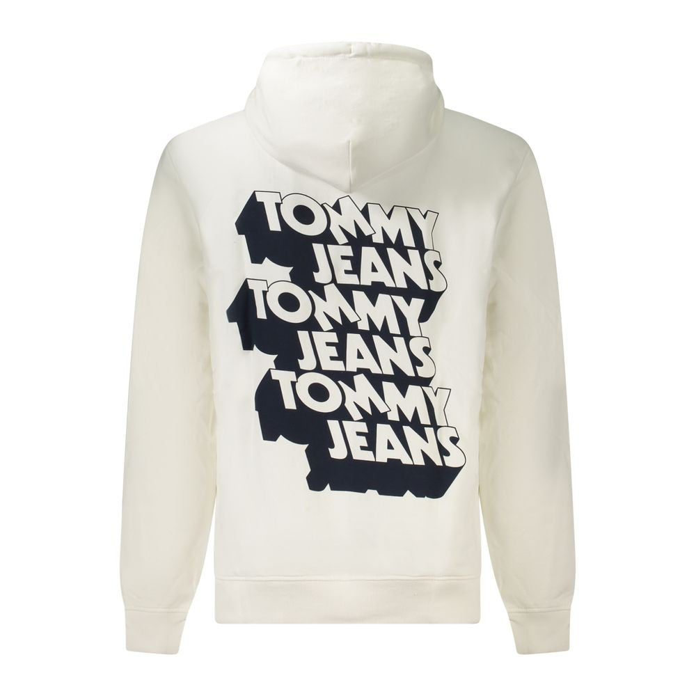 Hooded Sweatshirt Hoodie by Tommy Hilfiger for men in cotton white & print features an dramatic silhouette, showcasing a sophisticated hooded neckline and dramatic for a refined, modern aesthetic.