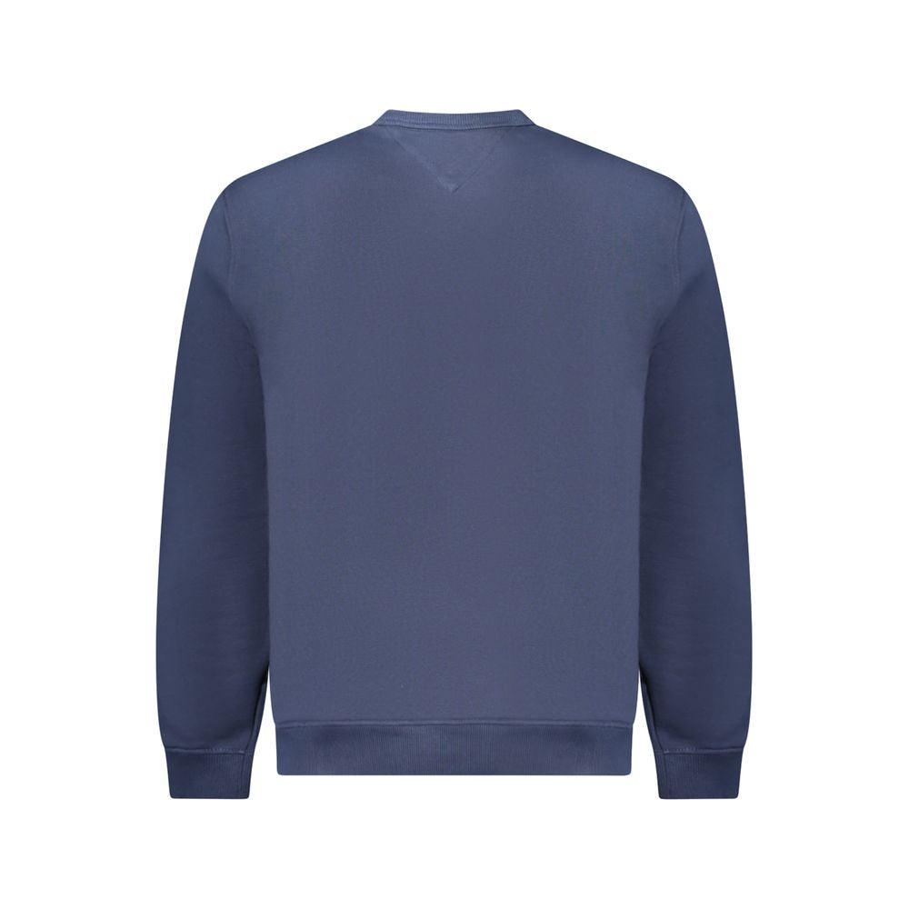 Sweatshirt by Tommy Hilfiger for men in cotton blue features an provocated silhouette, detailed with a provocated and a refined for a sophisticated aesthetic.