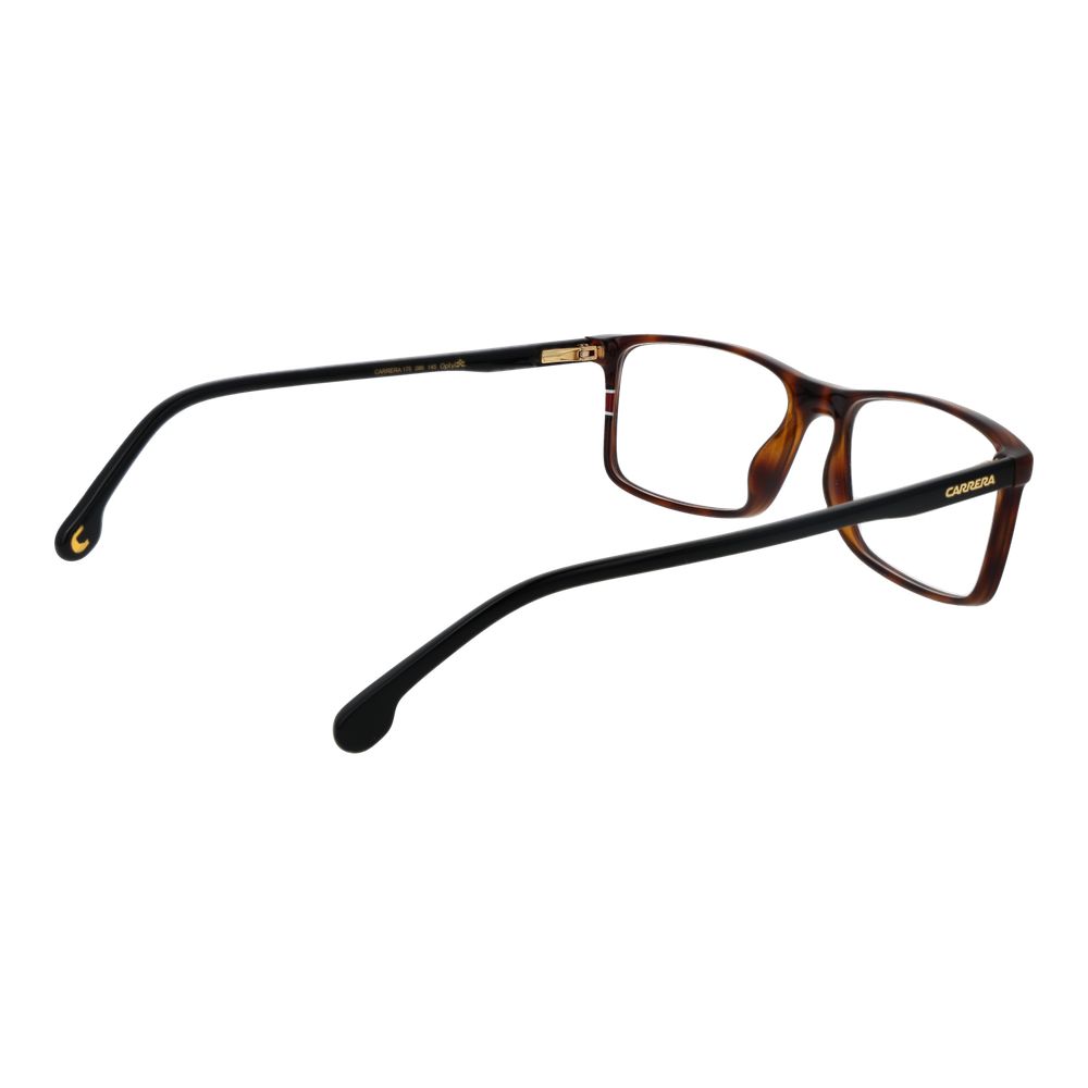 Eyeglasses Frames by Carrera for unisex in optyl brown showcases a reflective silhouette, artfully incorporating a sophisticated brown coloured frame with a distinct full-frame frame design.