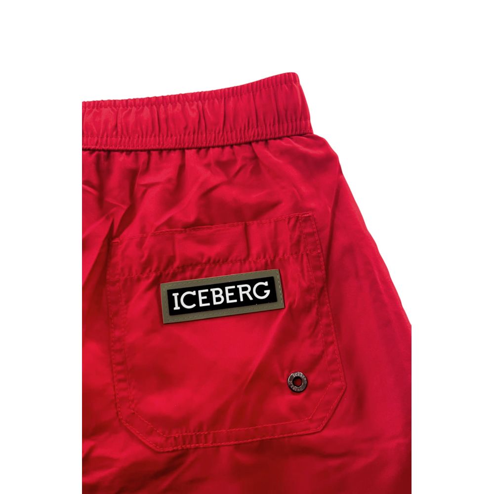 Iceberg Red Polyester Men Swimwear