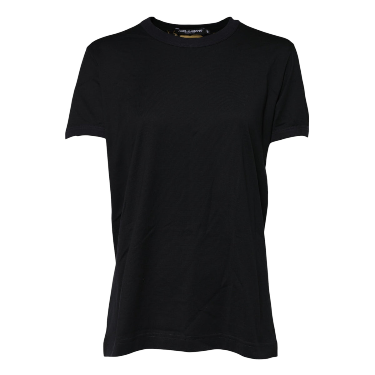 Dolce & Gabbana Women's Short-Sleeve Crew Neck Cotton T-Shirt - Black Print
