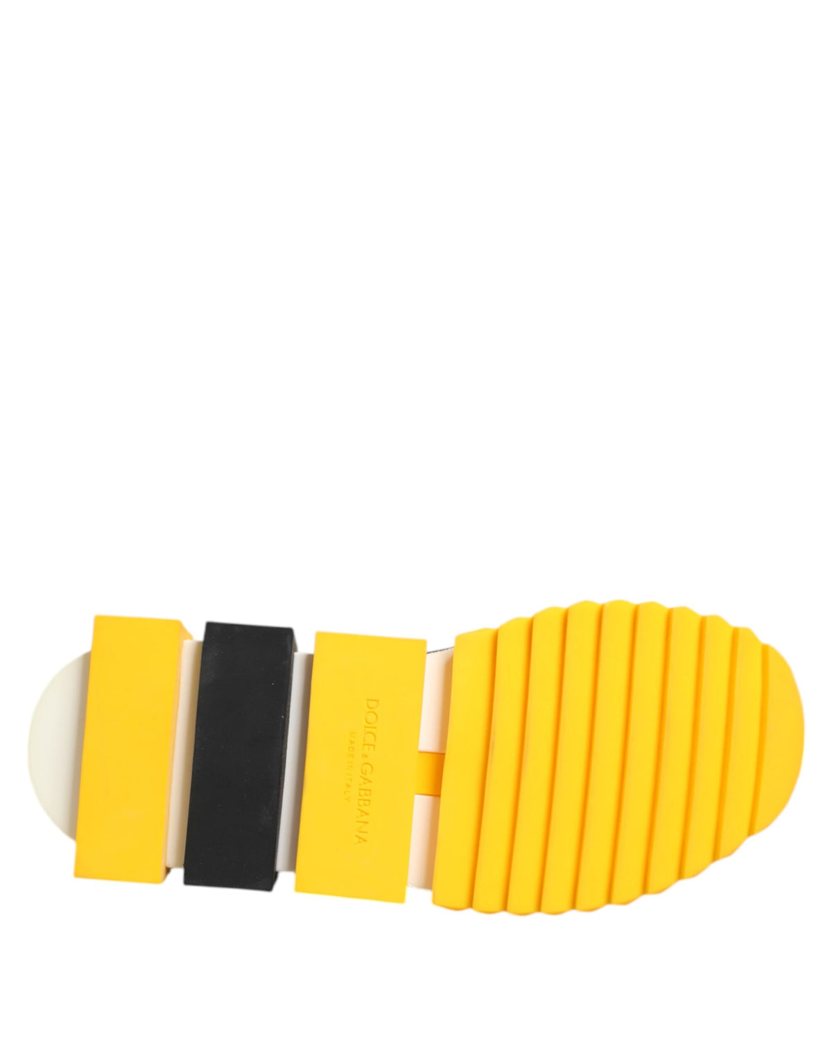 Dolce & Gabbana Women's Slip On Sock Polyester Rubber & Viscose Sneakers - Black Yellow