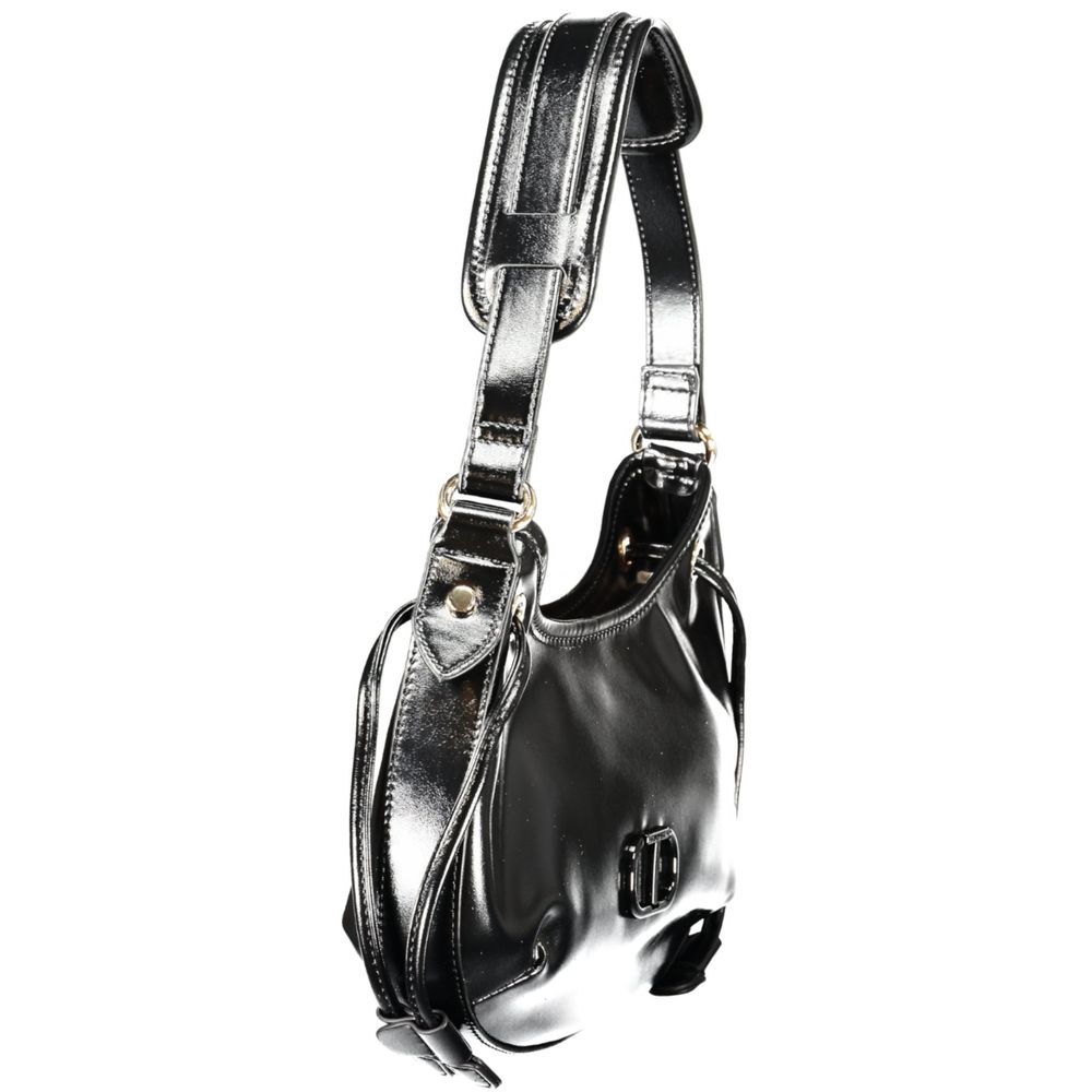 Twinset Polyethylene Drawstring Hobo Handbag - Black Signature