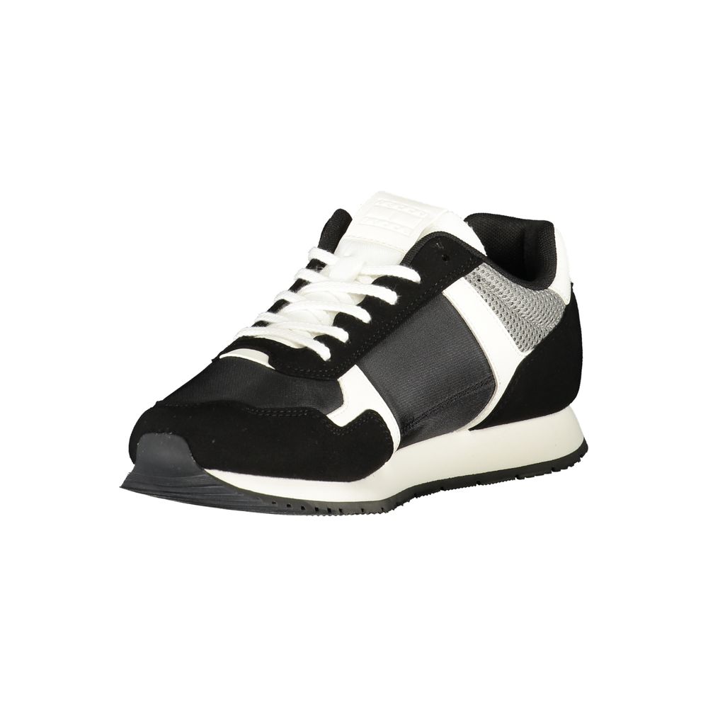 Tommy Hilfiger Men's Athletic Polyester & Polyurethane Sneakers - Black