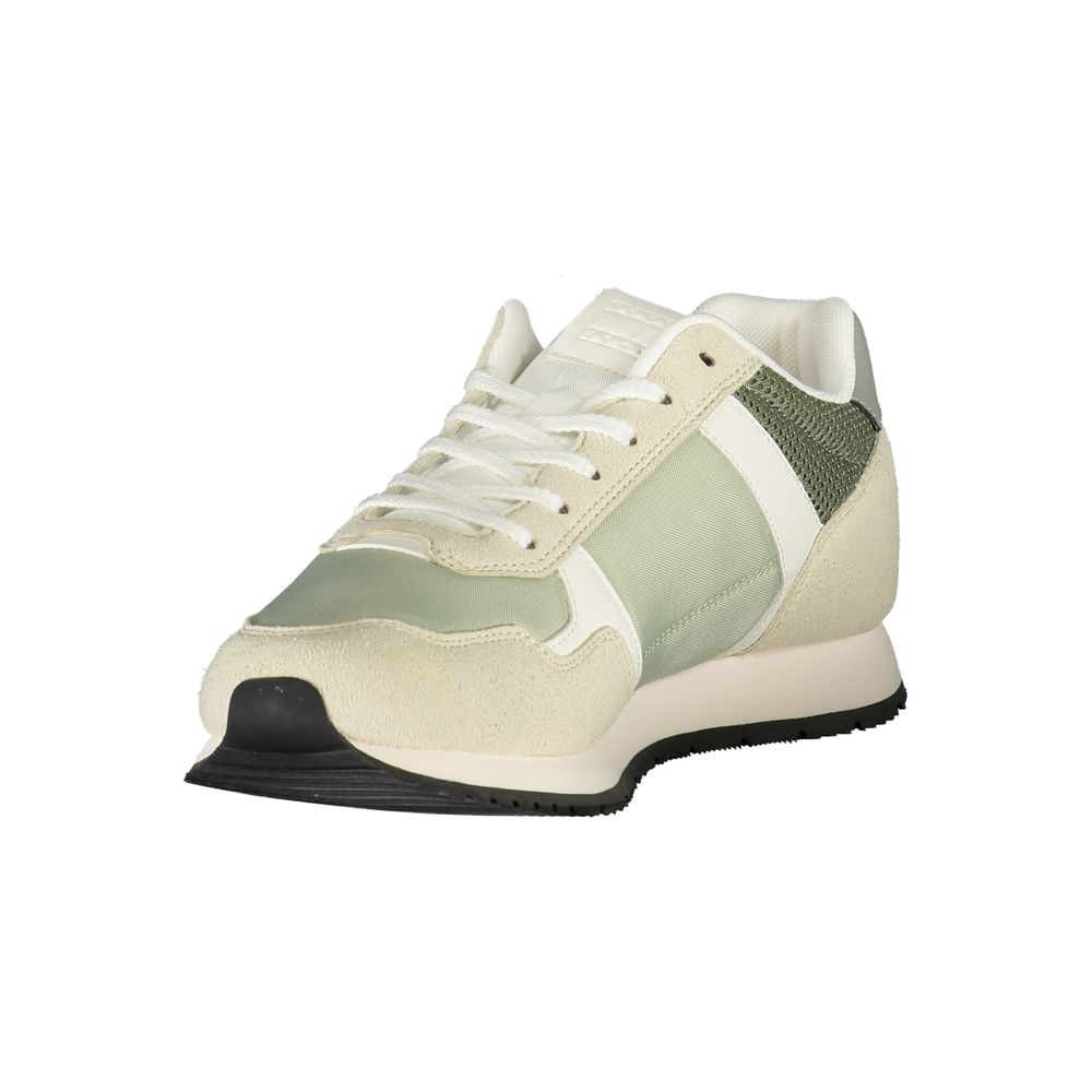 Athletic Sneakers Tommy Hilfiger men polyester & polyurethane green & signature featuring a avant-garde The Blend Men's Athletic Polyester & Polyurethane Sneakers design with a avant-garde athletic style for a refined finish.