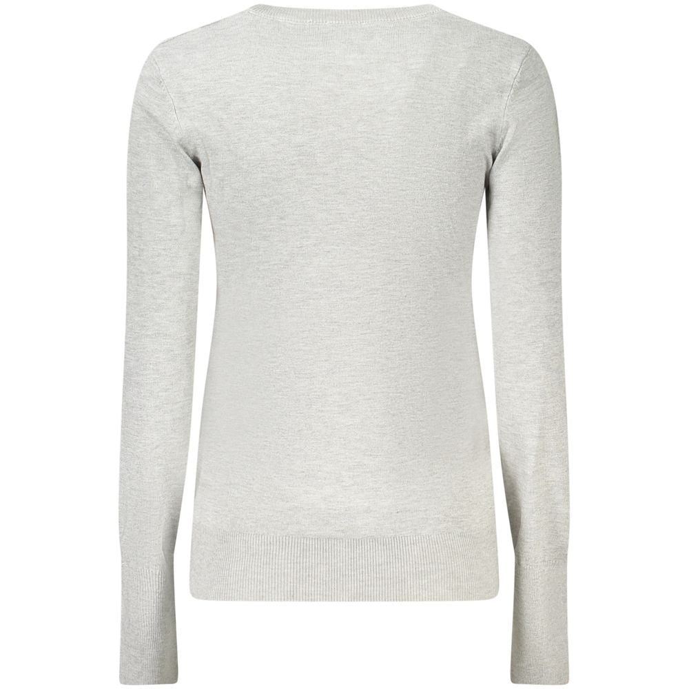 Sweatshirt by Guess Jeans for women in viscose & polyamide gray presents a smart casual silhouette, featuring a smart casual and for a sophisticated look.