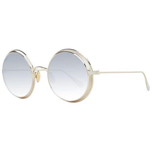 Omega Gold Women Round Sunglasses