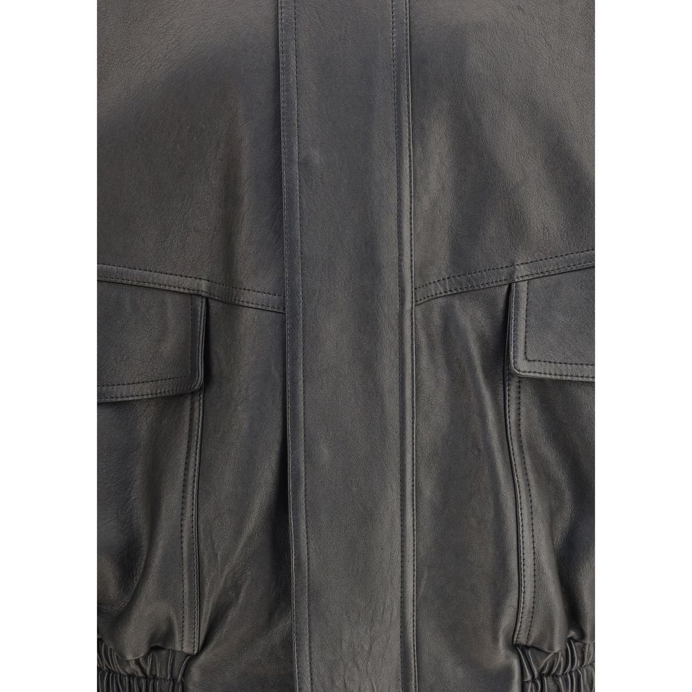 Saint Laurent Balloon Leather Jacket