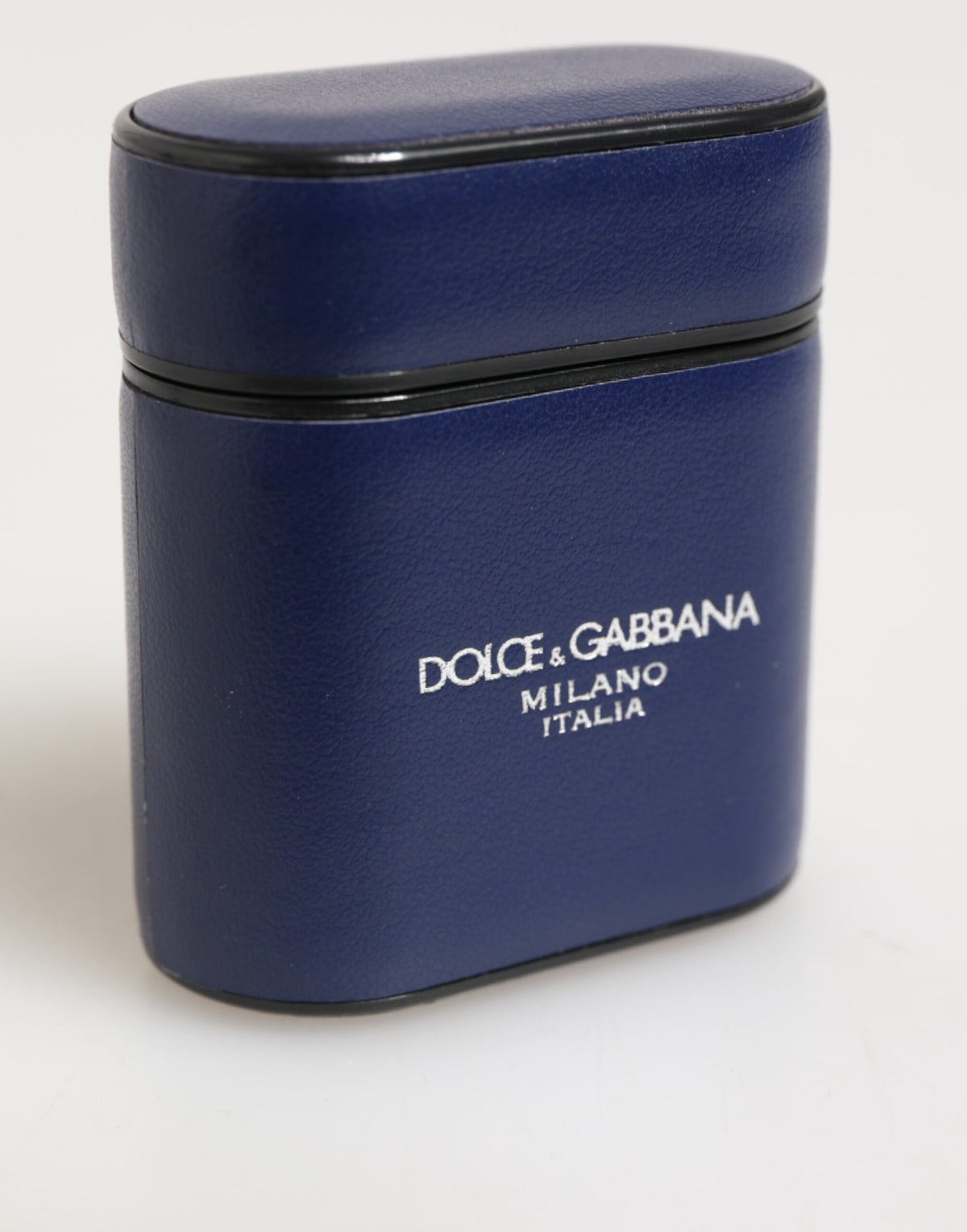 Dolce & Gabbana Calfskin Leather Earbuds Carrying Case - Blue Print