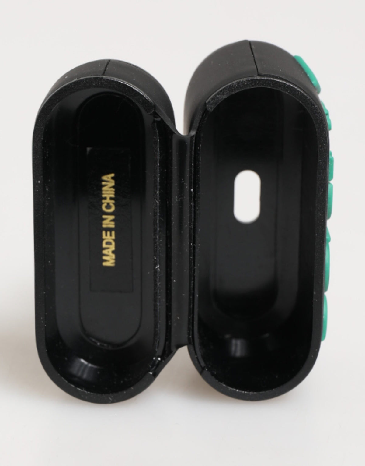 Dolce & Gabbana TU Polycarbonate PVC Polyurethane & Rubber Earbuds Carrying Case - Black Mint Green