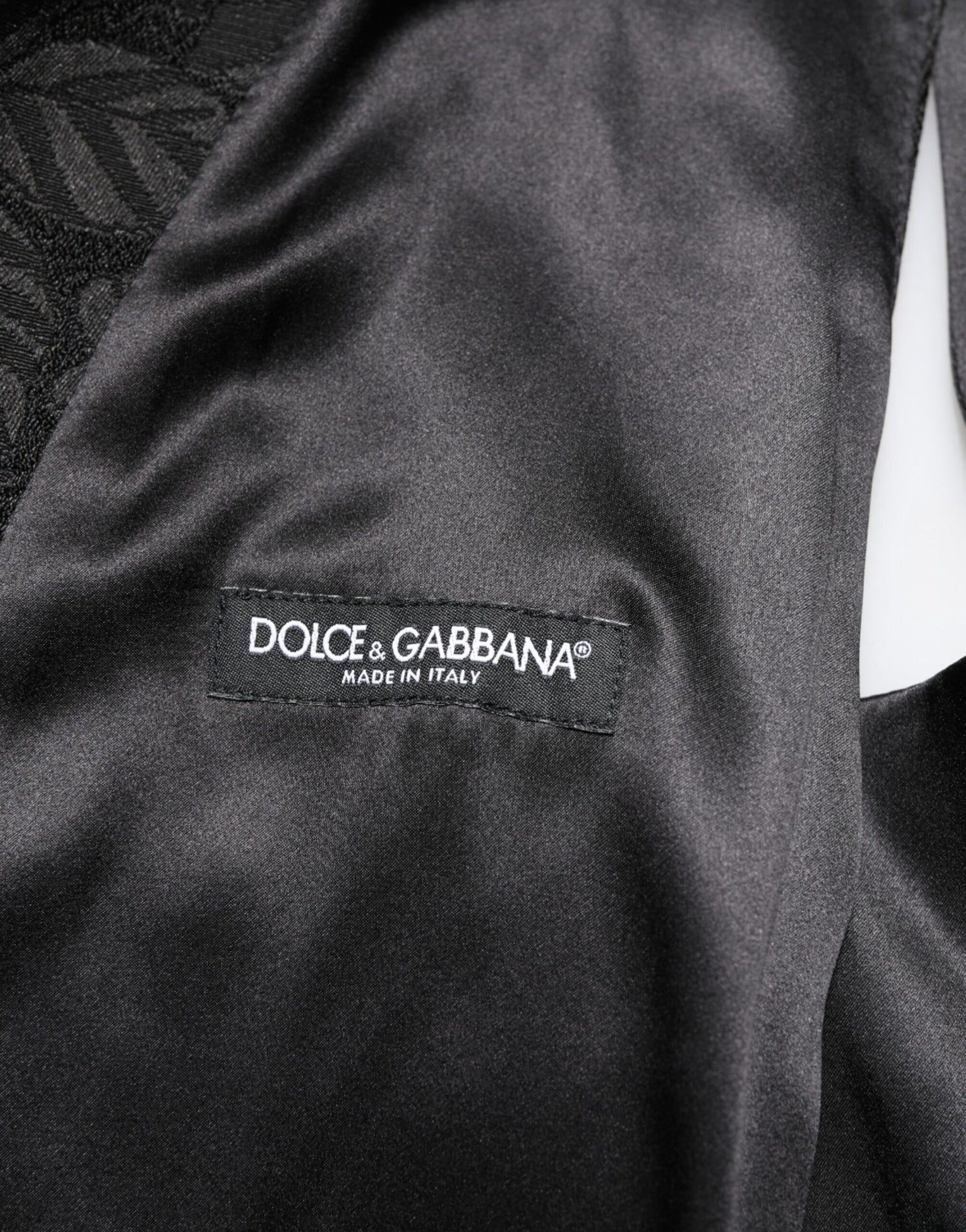 Dolce & Gabbana Black 3 Piece Brocade Jacquard Suit MARTINI