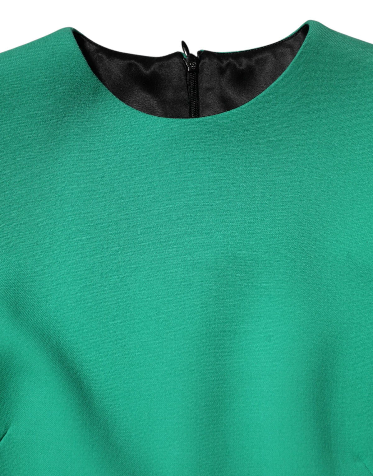 Dolce & Gabbana Women's Long-Sleeve Crew Neck Silk Viscose & Acetate Midi Mini Dress - Green
