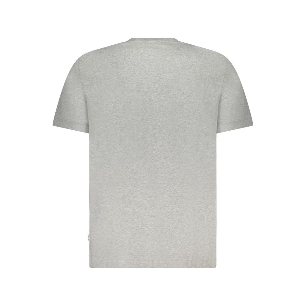T-Shirt by Guess Jeans for men in cotton gray features a plush silhouette, showcasing a sophisticated and for a truly plush finish.