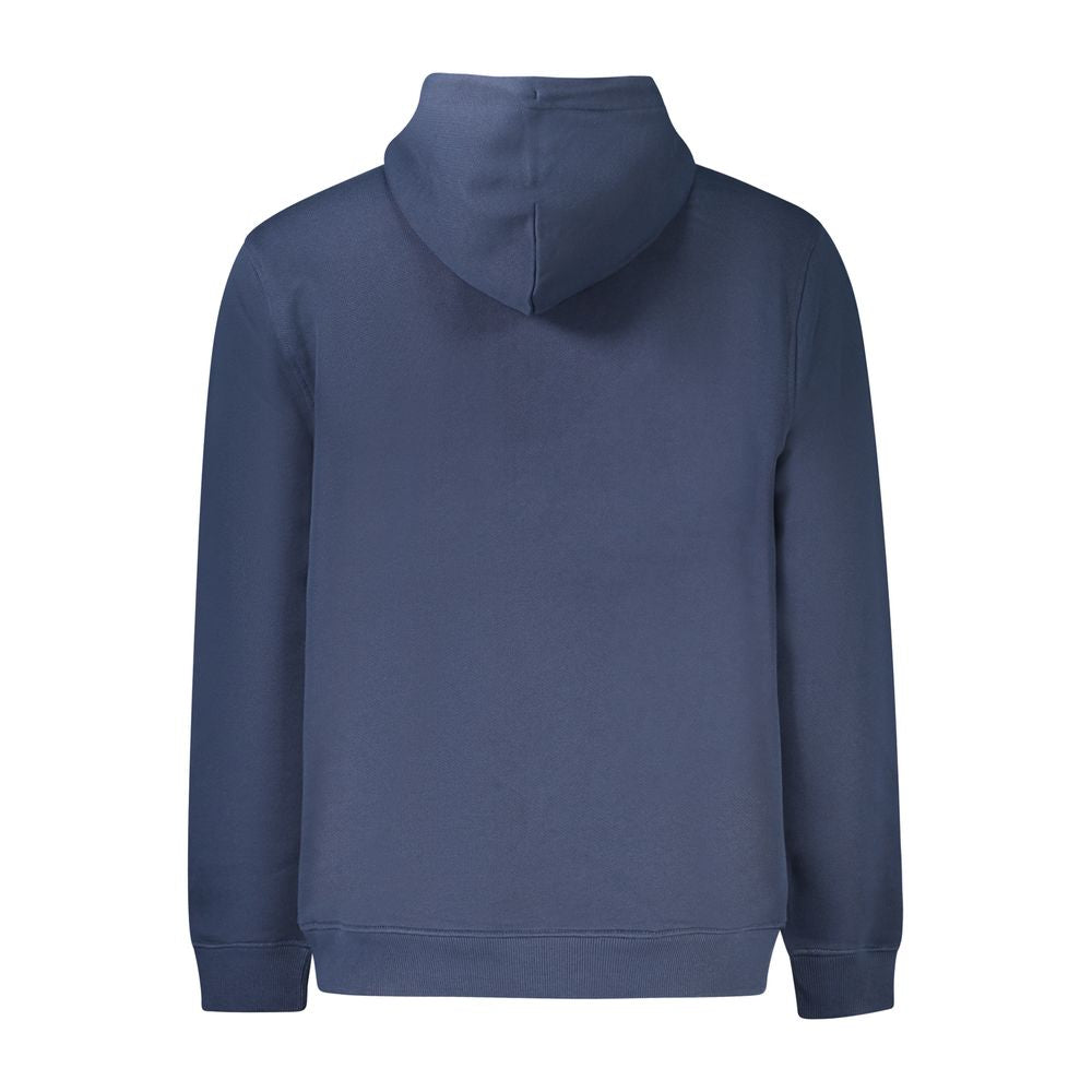 Hooded Sweatshirt Hoodie by Tommy Hilfiger for men in cotton blue showcases a city-ready silhouette, artfully detailed with a signature and for a city-ready finish.