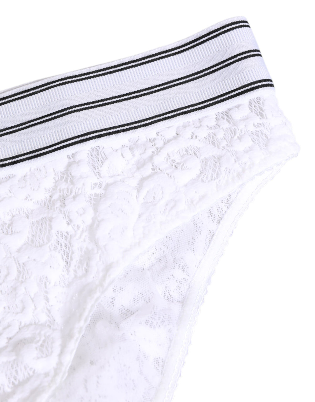 Dolce & Gabbana Women's Polyamide Lace Underpants Briefs - White Floral