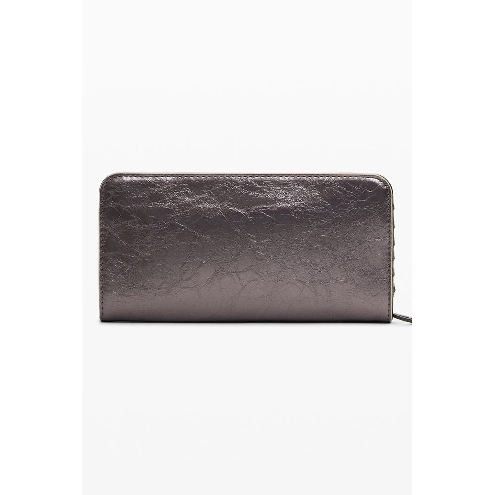 Cardholder Wallet by Desigual for women in faux leather bronze showcases a refined silhouette, artfully detailed with the signature style of the Faux Leather Cardholder Wallet and functional card-organization.