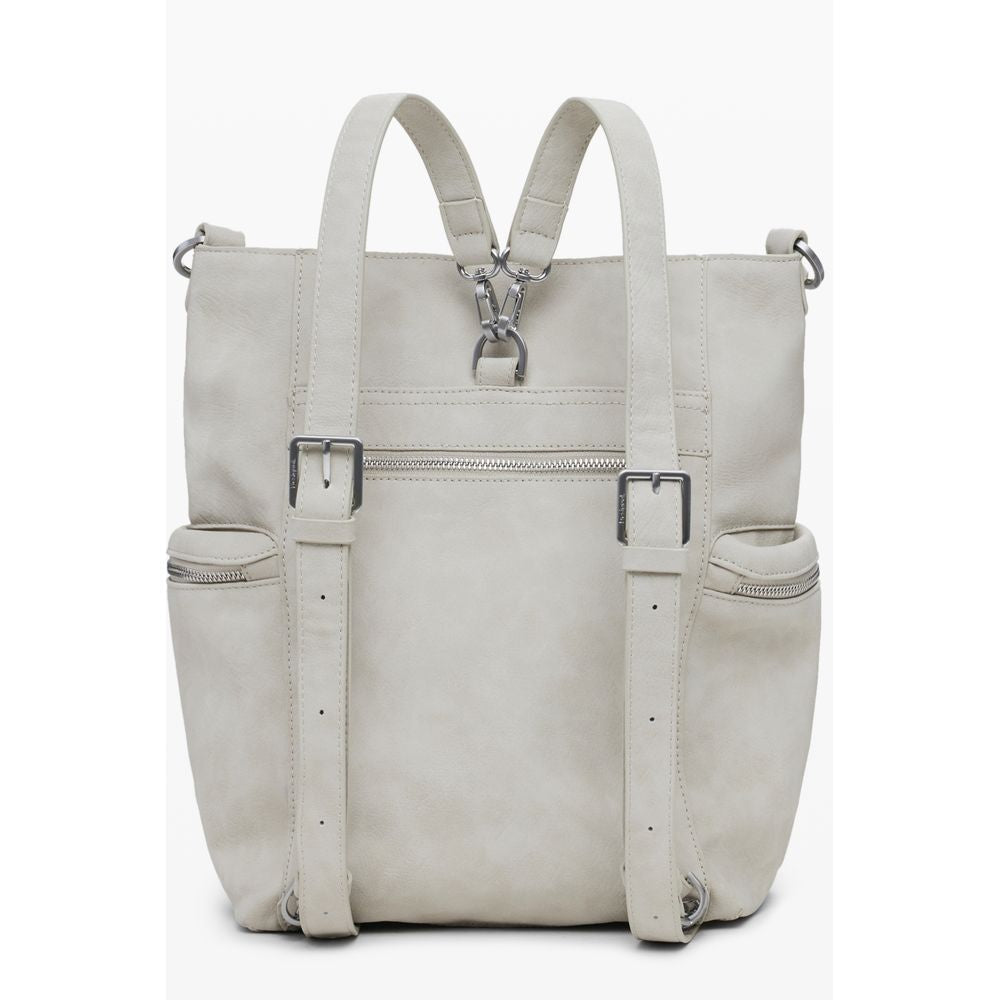 Desigual Beige Large Logo Faux Leather Backpack