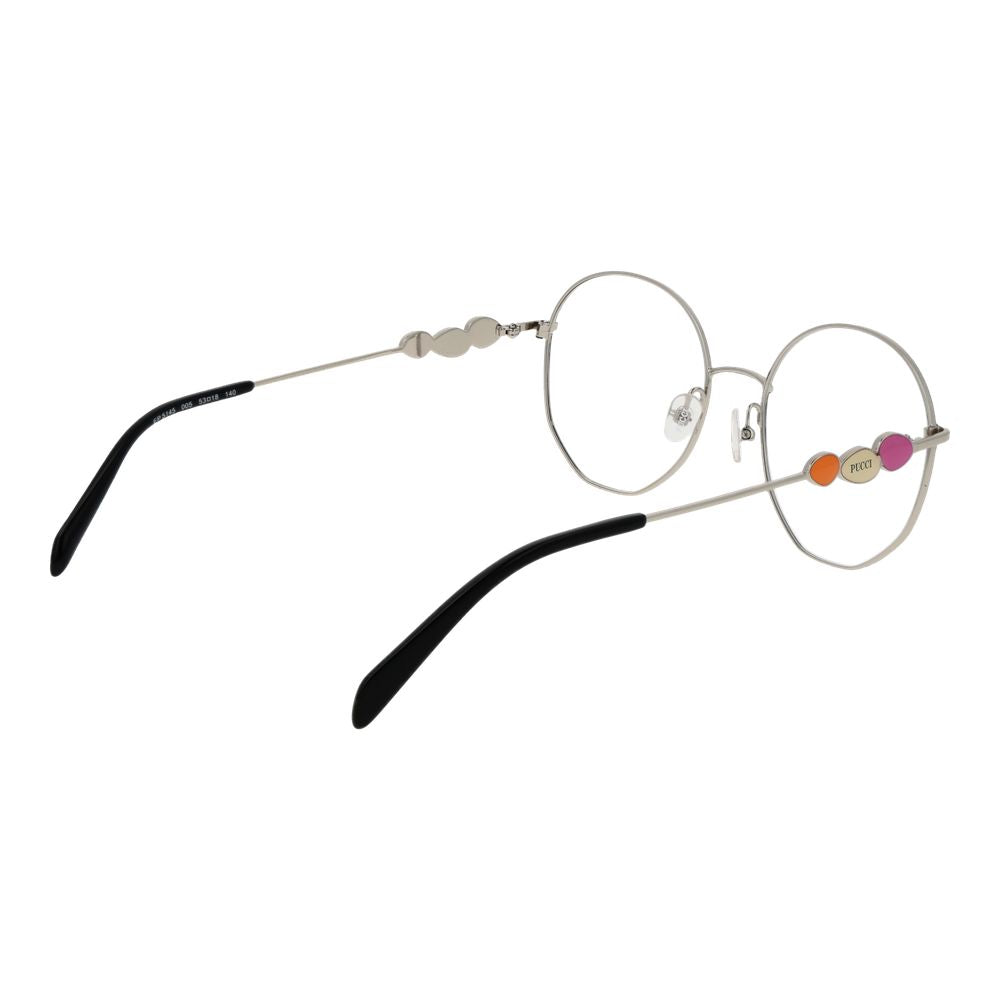 Emilio Pucci Women's Full-Rim Round Metal Eyeglasses Frames - Black