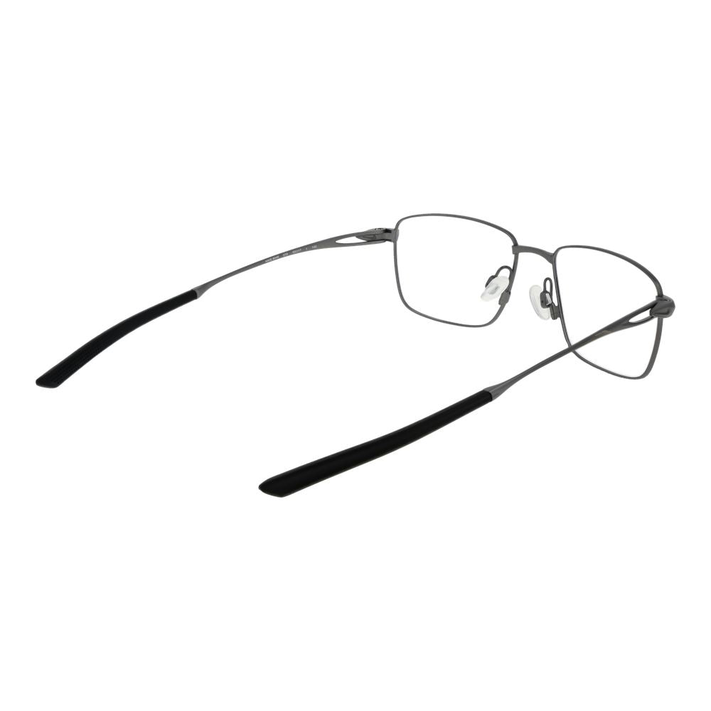 Nike Men's Rectangle Full-Rim Titanium Eyeglasses Frames - Black