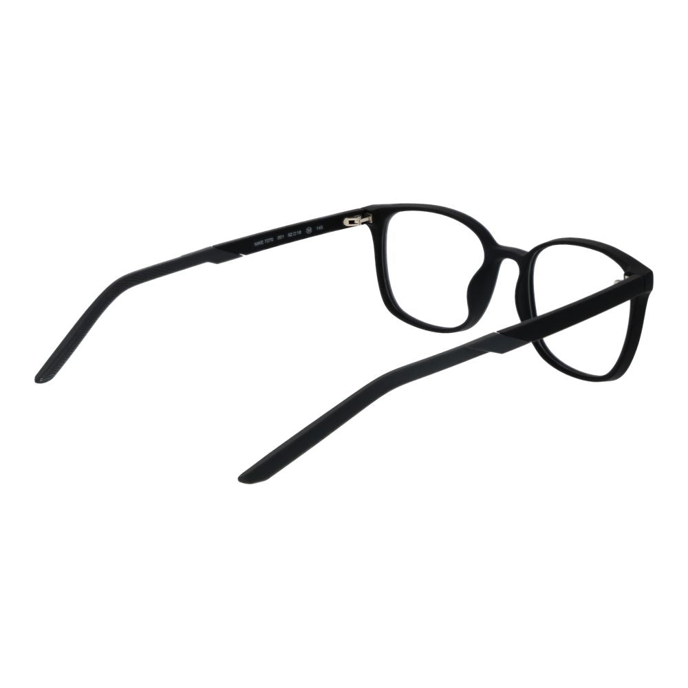 Nike Unisex Full-Rim Square Stainless Steel Eyeglasses Frames - Black