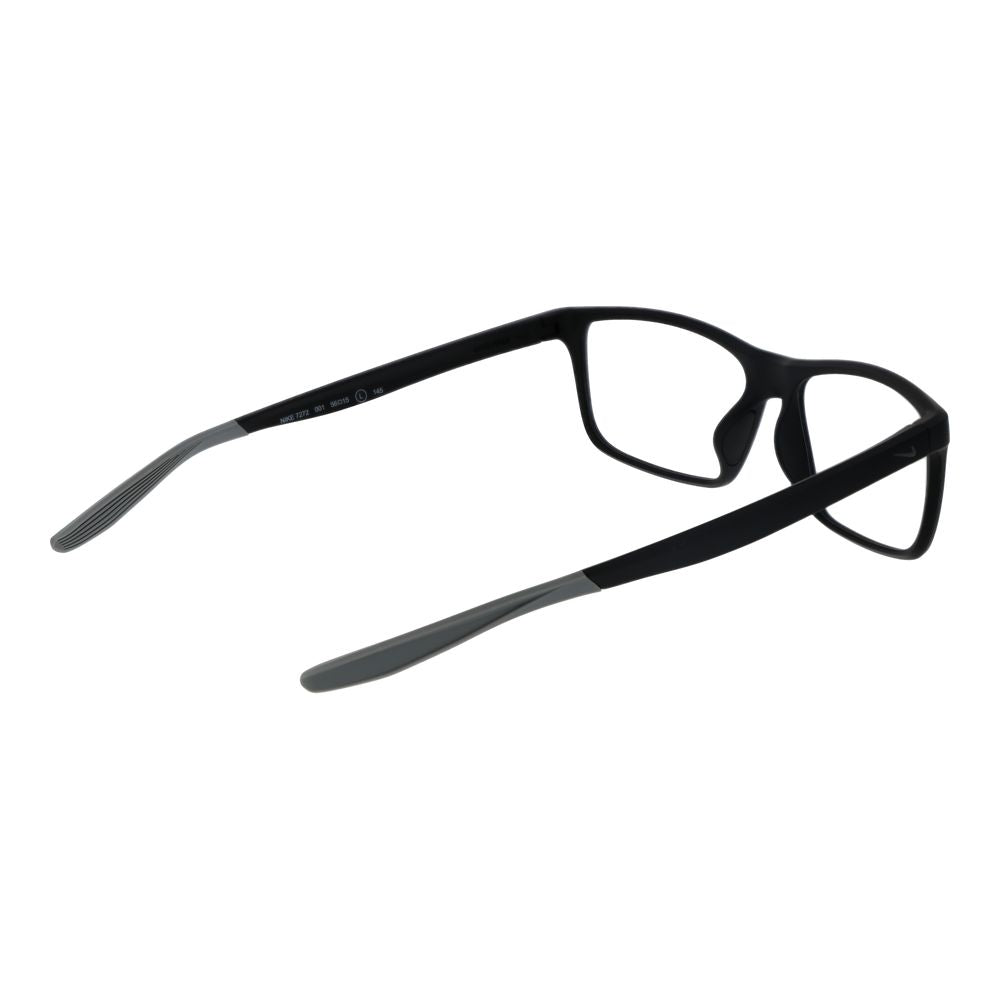 Nike Men's Rectangle Full-Rim Stainless Steel Eyeglasses Frames - Black