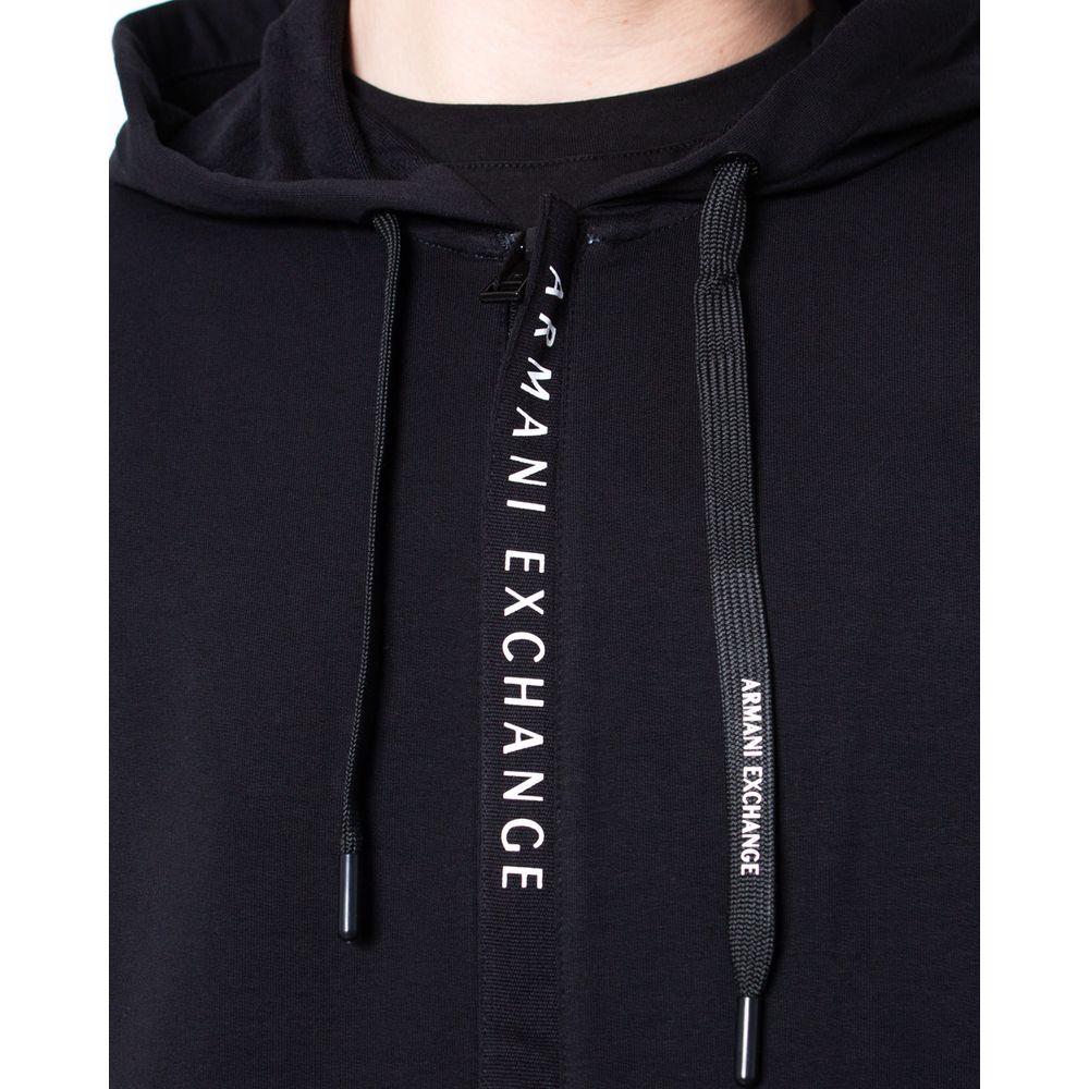 Armani Exchange Black Cotton Hoody