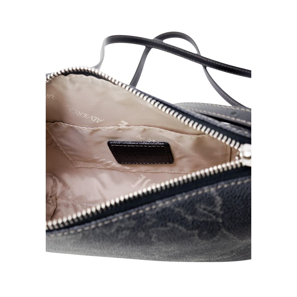 Alviero Martini Prima Classe Leather Cotton Polyester Small Evening Handbag - Black