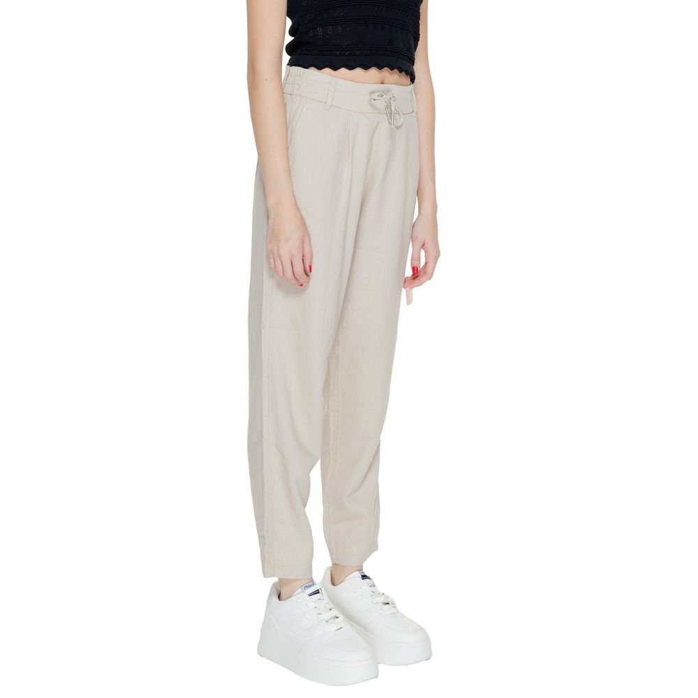 Only Women's Regular-Fit Linen & Viscose Trousers - Beige