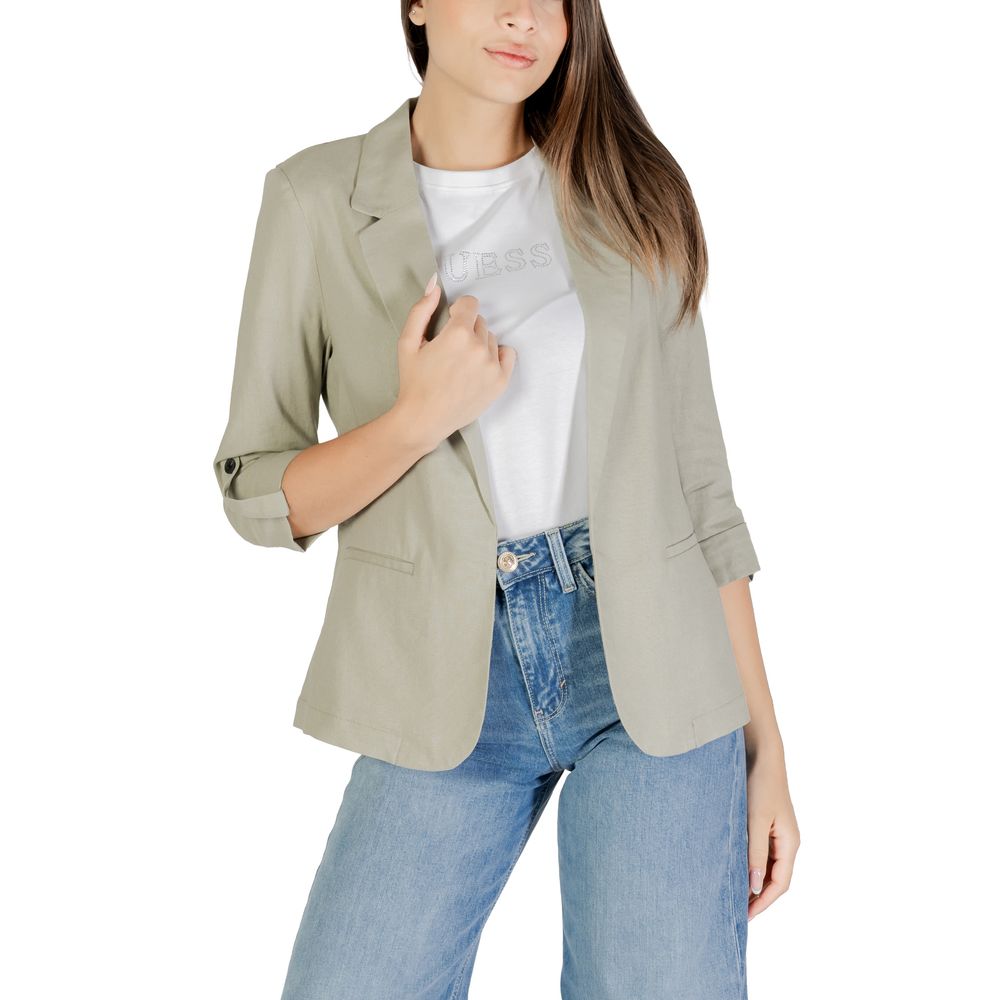 Only Women's Linen & Viscose Blazer - Green