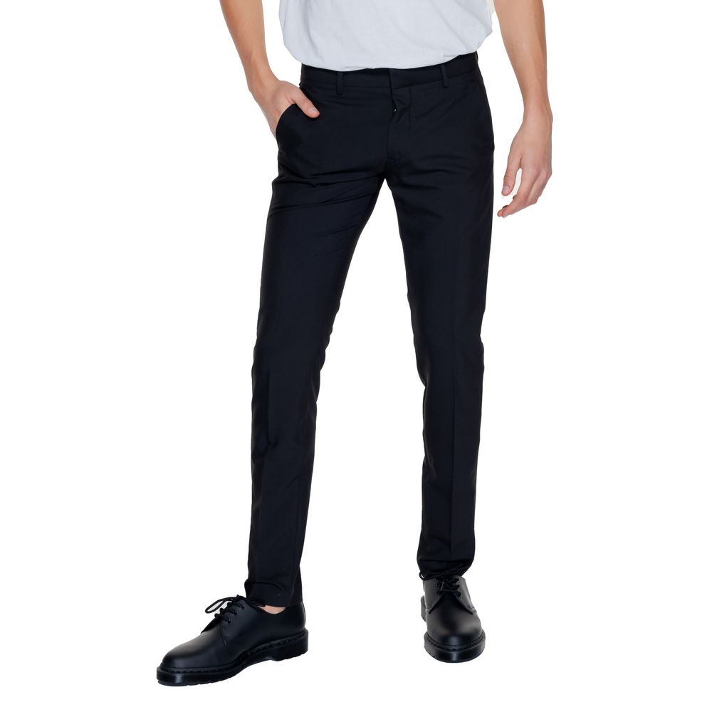 Antony Morato Men's Slim Stretch Viscose Polyester Trousers - Black
