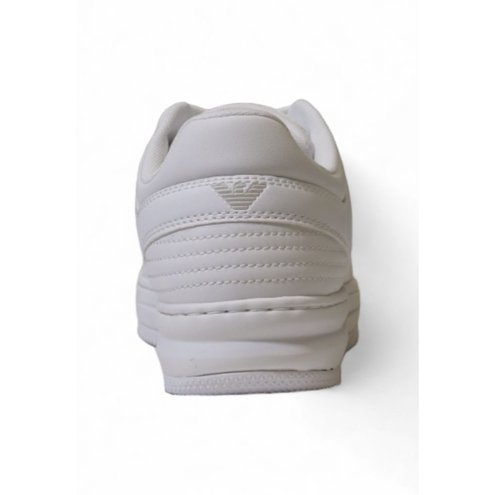 EA7 Emporio Armani Men's Athletic Casual Polyester & Rubber Sneakers - White