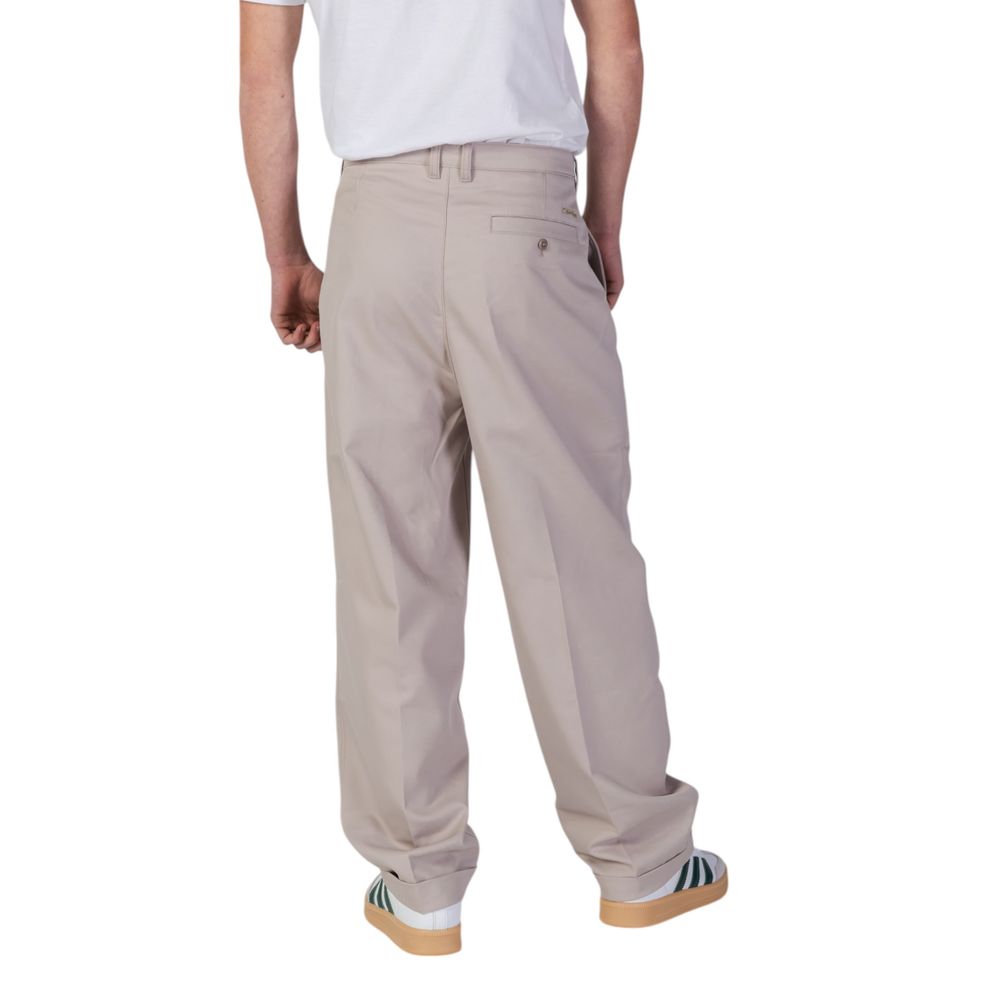 Trousers by Calvin Klein Jeans for men in stretch organic cotton & polyester beige features a tailored silhouette with a tailored regular-fit, defined by its long and a sophisticated .