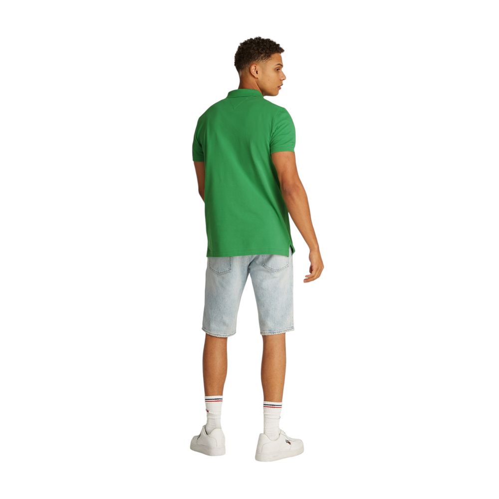 Tommy Hilfiger Jeans Men's Cotton Polo Shirt - Green