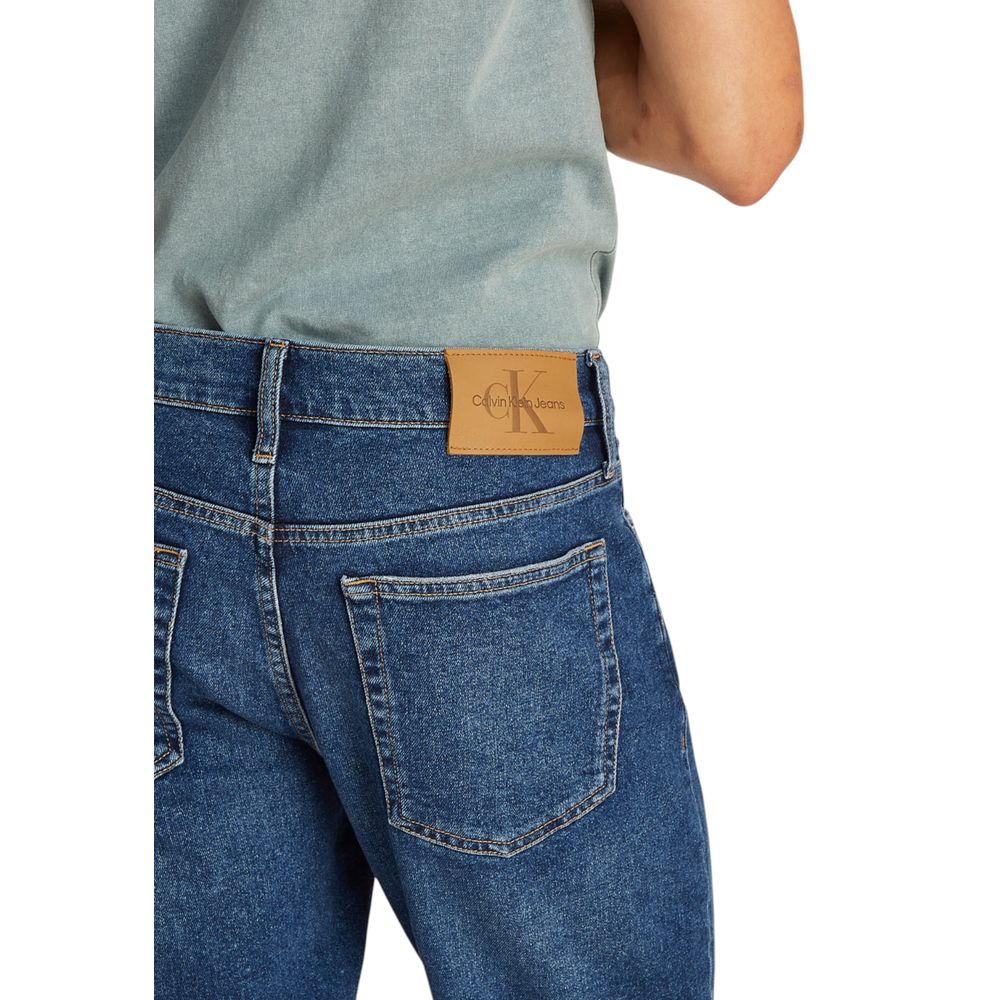 Calvin Klein Jeans Men's Slim Stretch Cotton Bermuda Shorts - Blue
