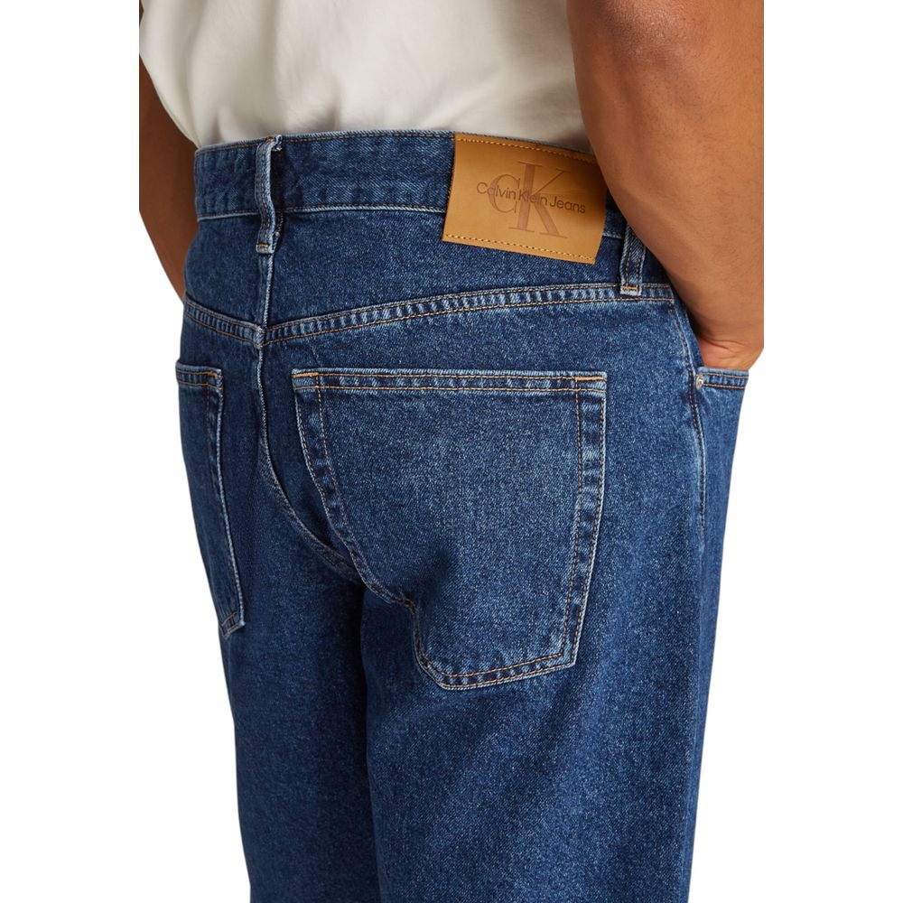 Calvin Klein Jeans Men's Relaxed-Fit Regular-Fit Cotton Bermuda Shorts - Blue