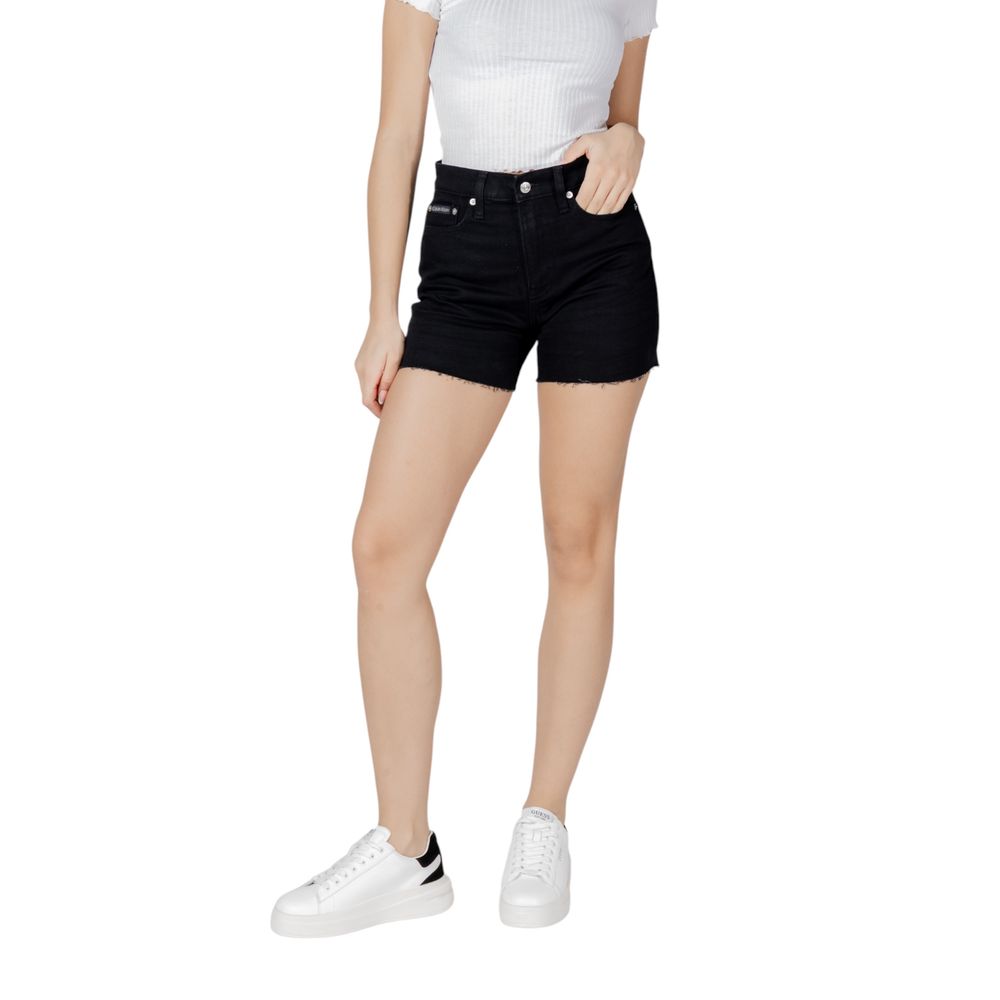 Calvin Klein Jeans Women's Mom Stretch Cotton Denim Shorts - Black
