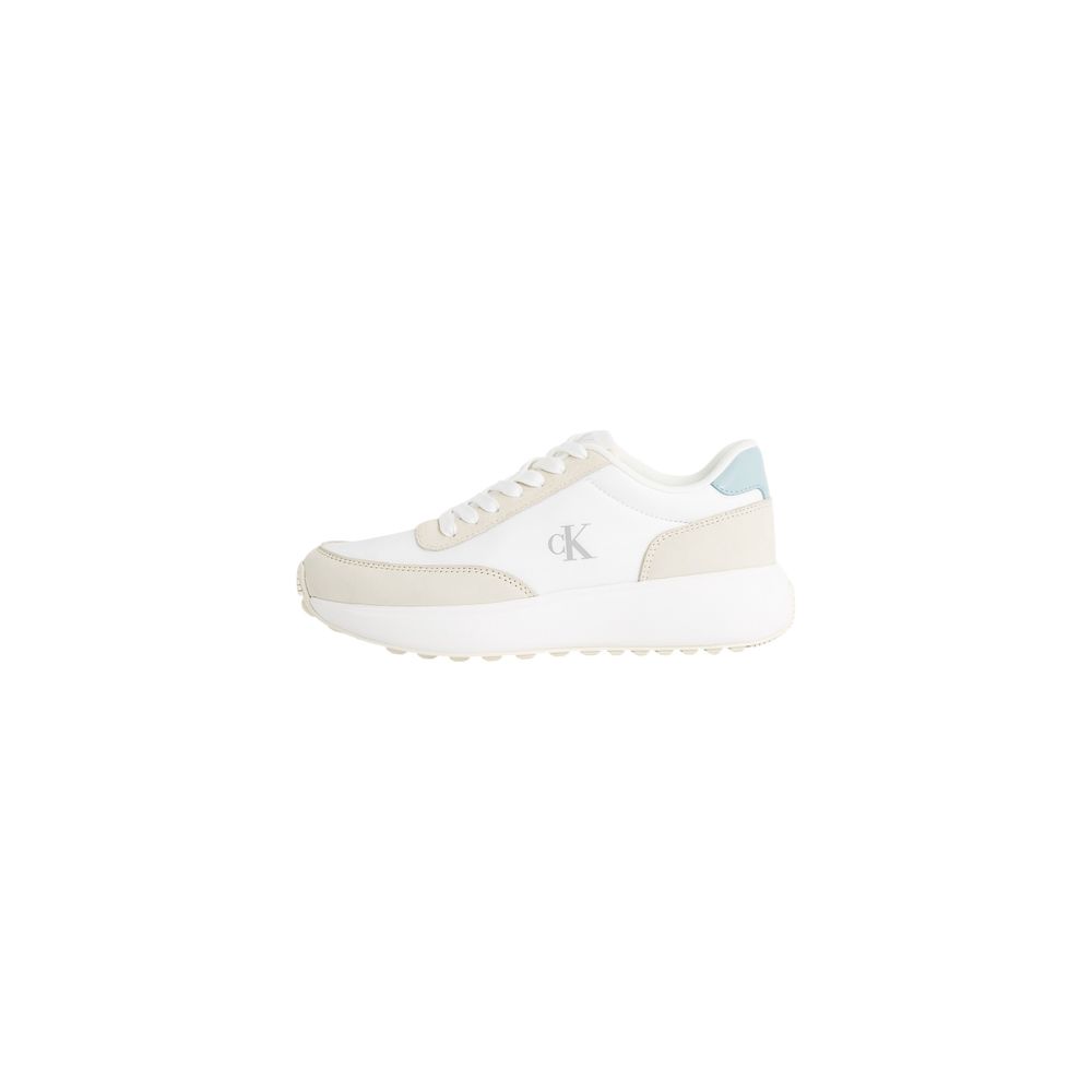 Calvin Klein Jeans Women's Low-Top Leather Sneakers - Cream