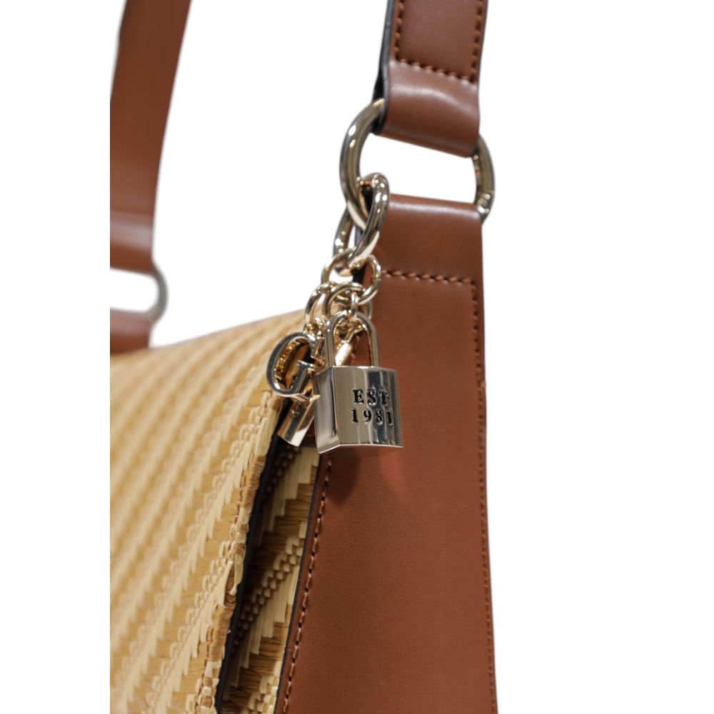 Guess Lightweight Polypropylene Crossbody-Shoulder Handbag - Beige