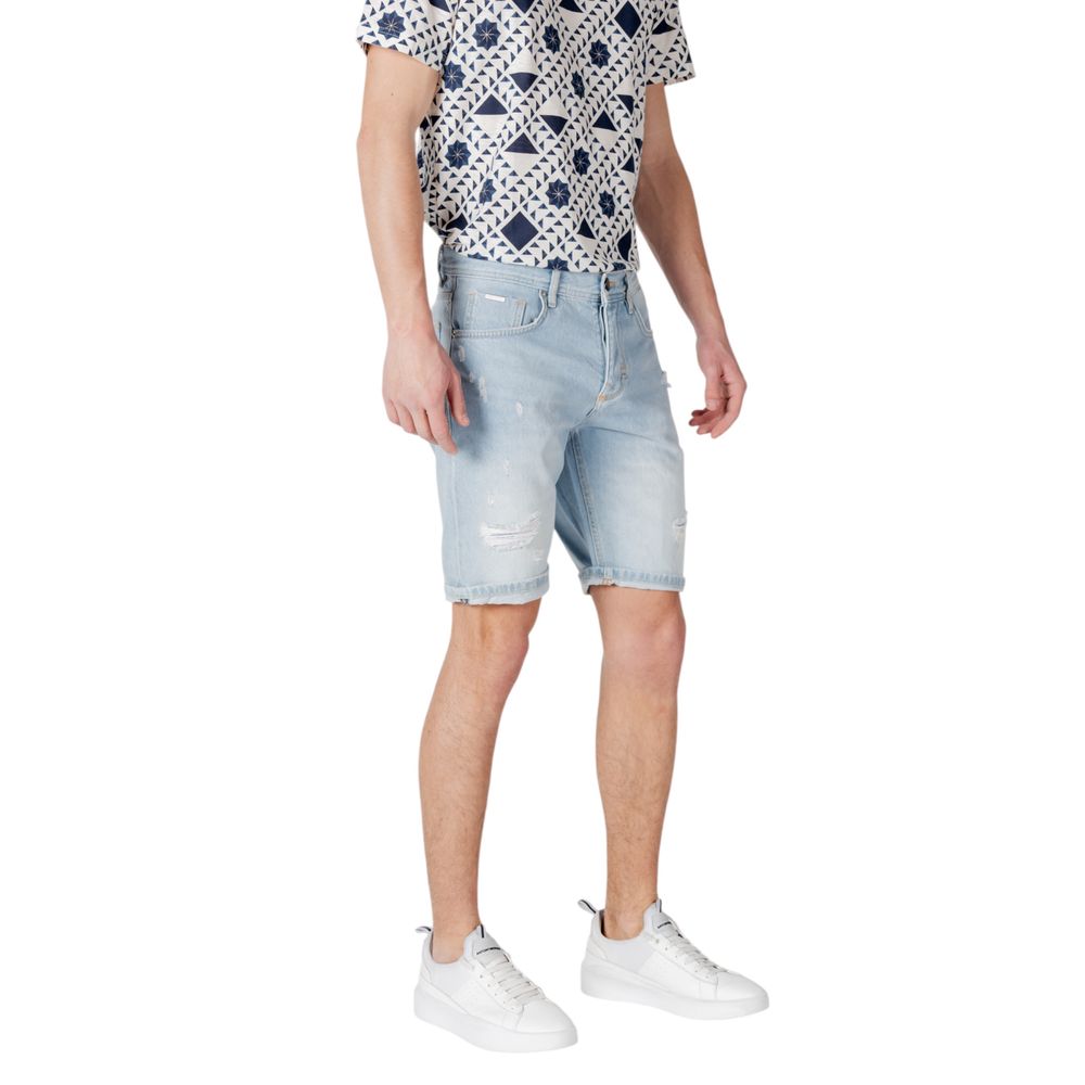Antony Morato Men's Slim Denim Cotton Shorts - Light Blue
