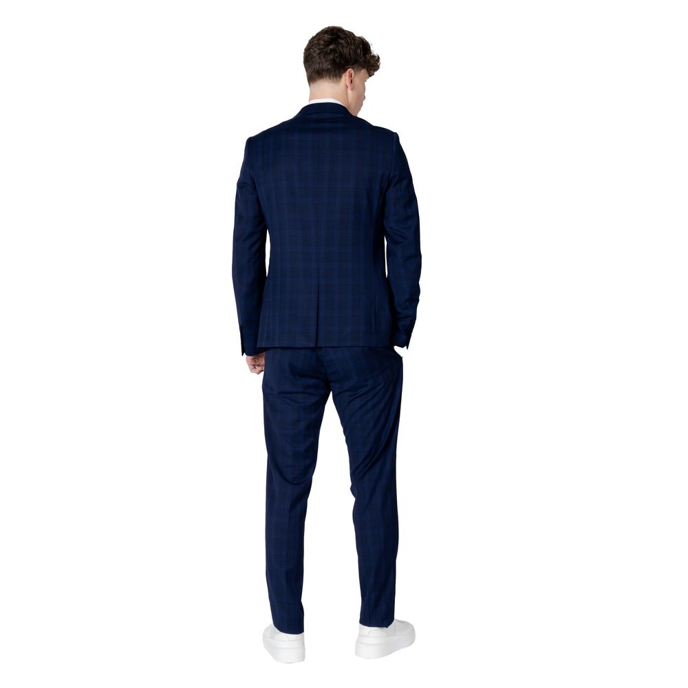 Antony Morato Bonnie Men's Stretch Polyester & Viscose Blazer - Blue Patterned