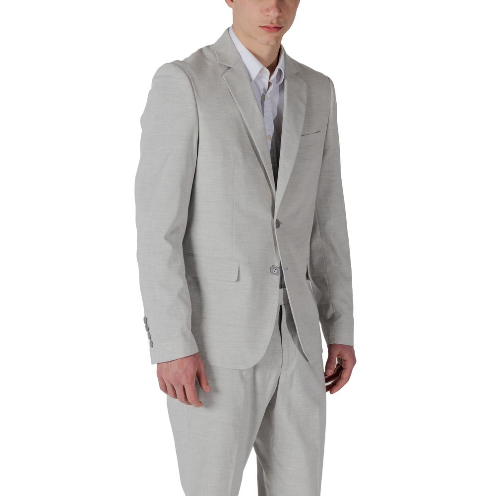 Antony Morato Men's Stretch Polyester & Viscose Blazer - Gray