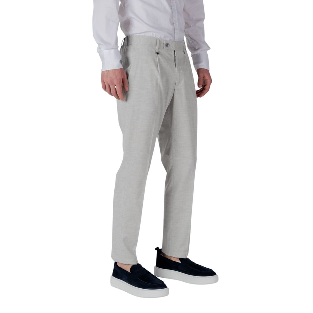 Antony Morato Men's Regular-Fit Stretch Polyester & Viscose Trousers - Gray