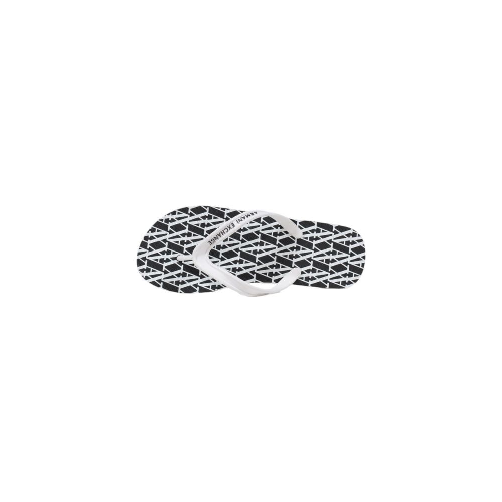 Armani Exchange Women's Lightweight Rubber Flip-Flop Sandals - Black White