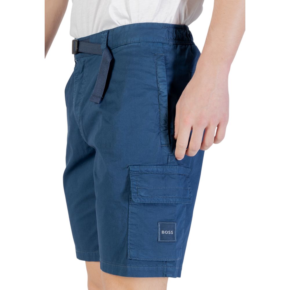Hugo Boss Men's Stretch Cotton Bermuda Shorts - Blue