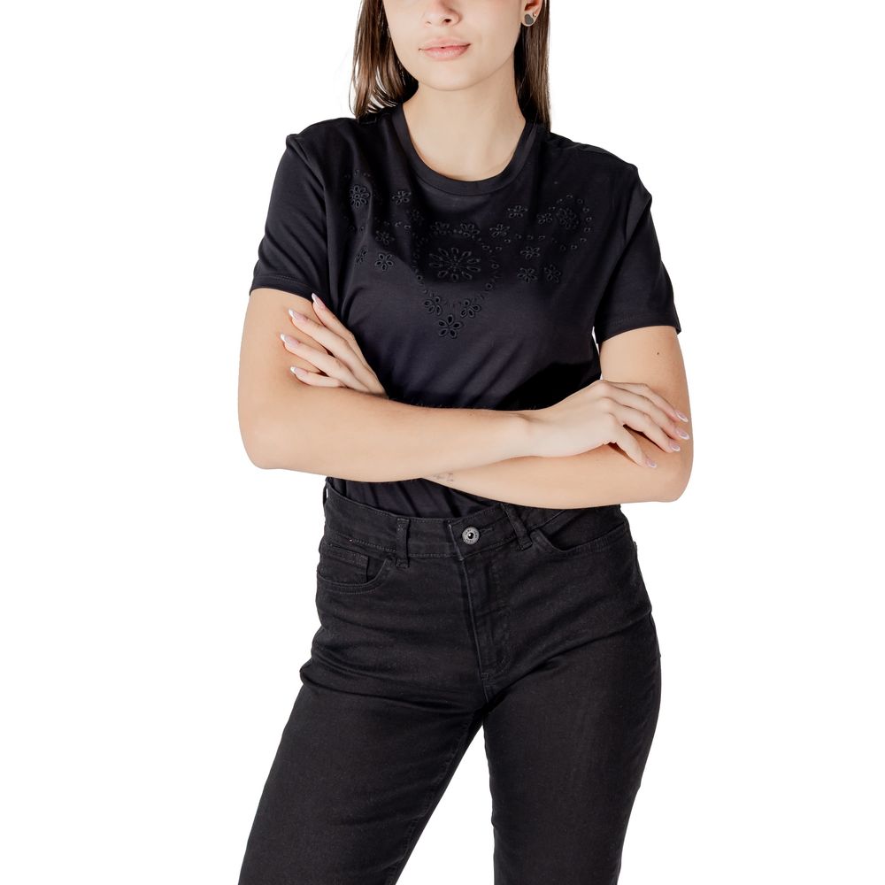 Jacqueline De Yong Women's Cotton T-Shirt - Black