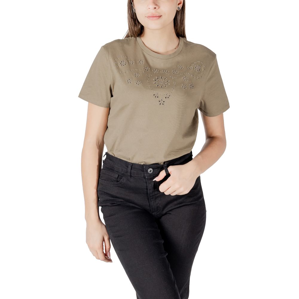 Jacqueline De Yong Women's Cotton T-Shirt - Green