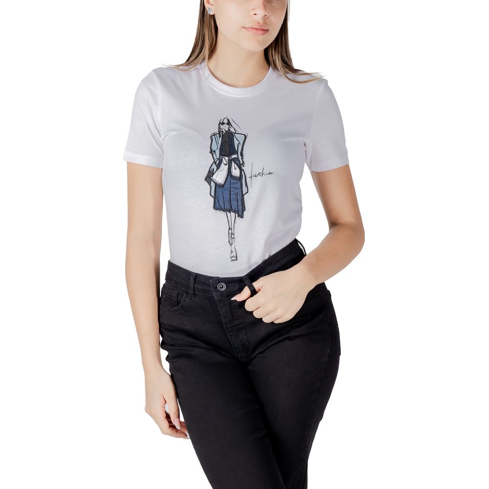 Only Women's Short-Sleeve Organic Cotton T-Shirt - White