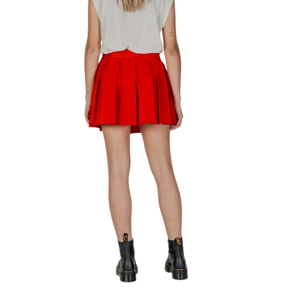 Only Women's Mini Polyester Skirt - Red